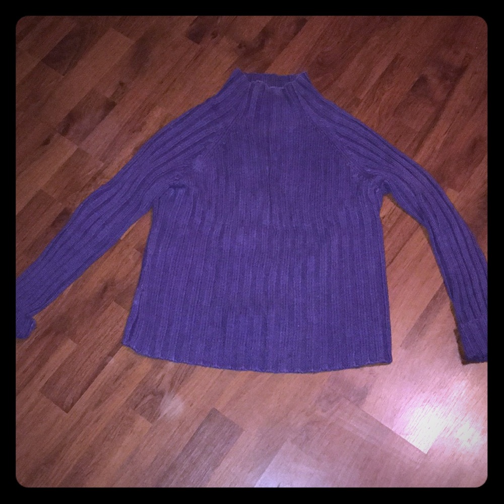 Purple turtleneck sweater